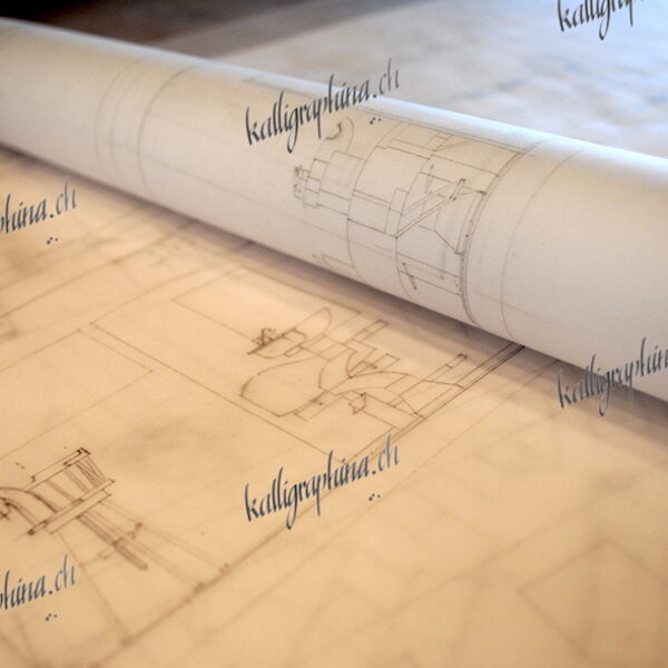 Detailaufnahme von Ansichten für ein Coiffeur-Geschäft