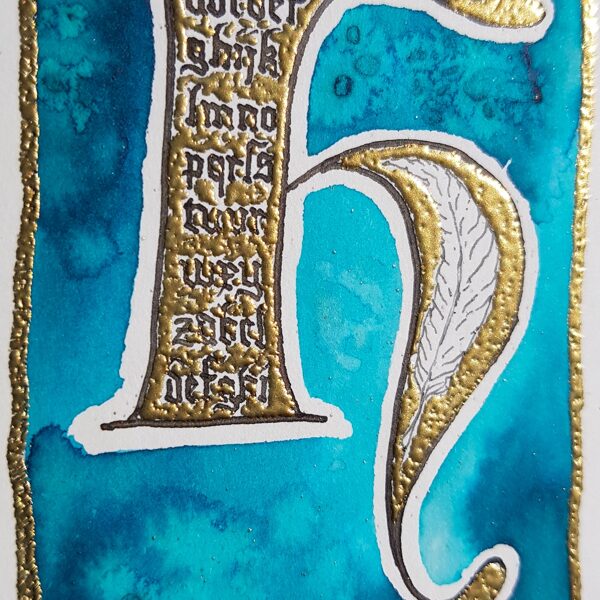 Der Lombarde-Initial beinhaltet ein Mini-Alphabet