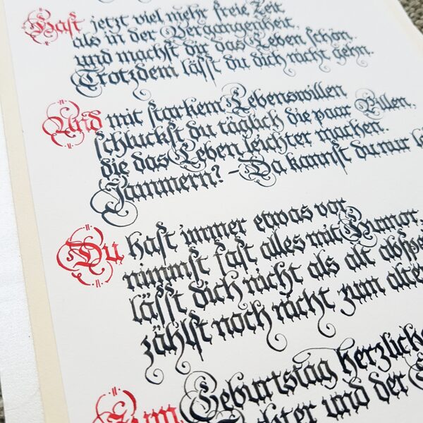 Gratulationskarte zu einem 75. Geburtstag