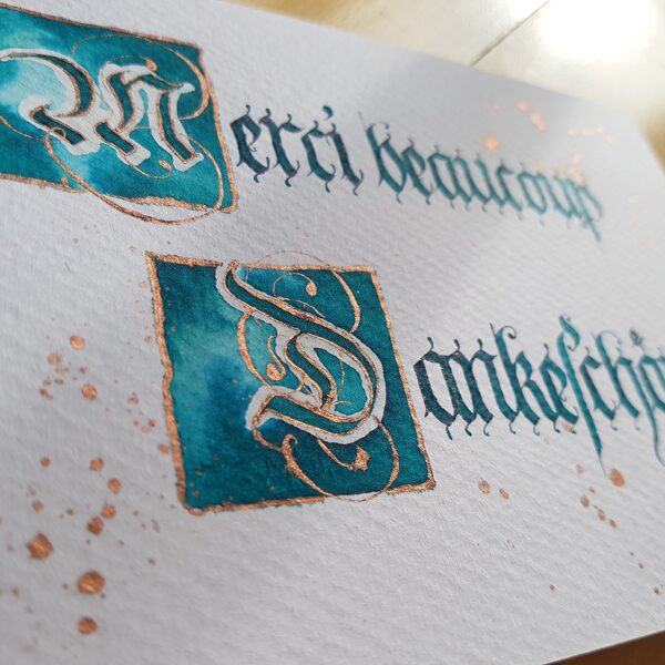 Kalligraphisches Dankeschön zum Abschied