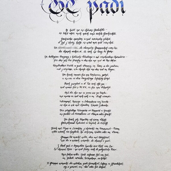 Abschiedsgeschenk für einen Vorgesetzten (s. Beitrag unter Neues & Vergangenes)