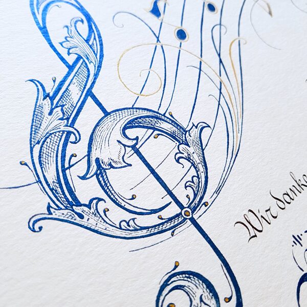 Notenschlüssel mit Akanthus-Verzierungen (s. Beitrag unter Neues & Vergangenes)