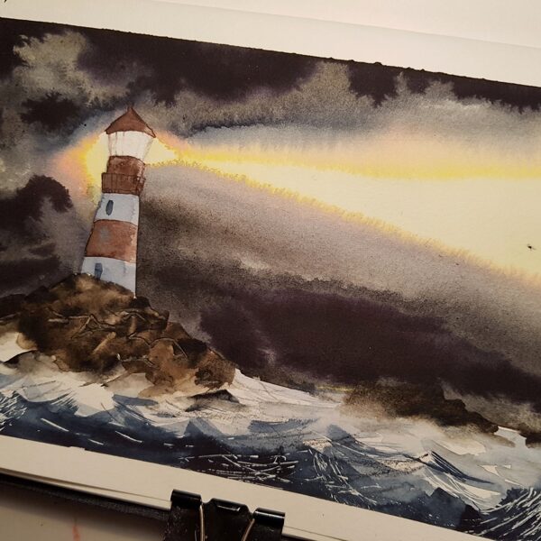 Experimentieren und Lernen mit Aquarellfarben