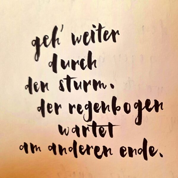 Erster Gehversuch mit neuer Handlettering-Schrift