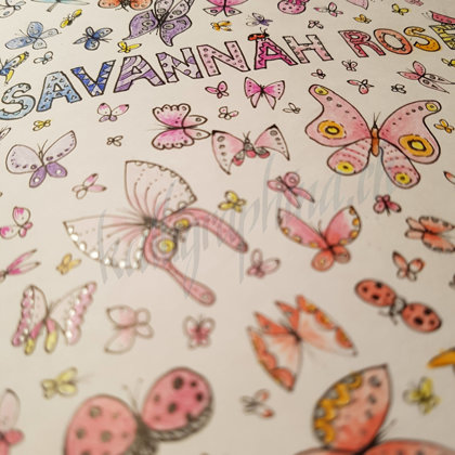 Carte de naissance "Savannah Rose"