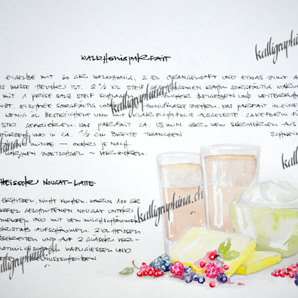 Illustriertes Dessert-Rezept