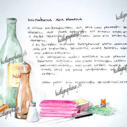 Illustriertes Saltimbocca-Rezept