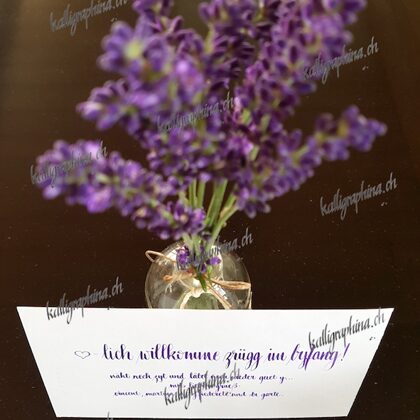 Willkommensgruss für die Nachbaren