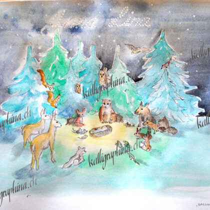 Design Birth Card "Winter Fairy Tale"