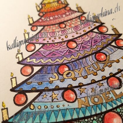 Colorful Christmas Tree (similar card available in the shop)