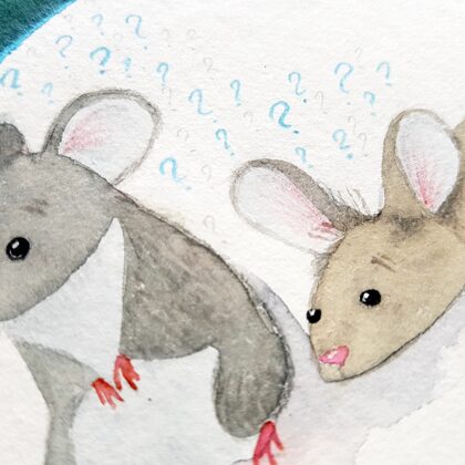 Detail of the amazed mice for Gianni