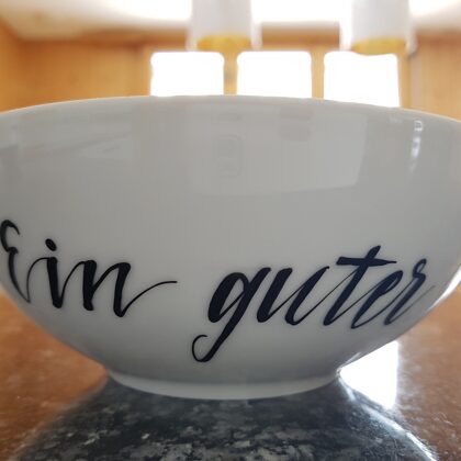 Müslischale "Ein guter Morgen ...hat Müsli im Mund."
