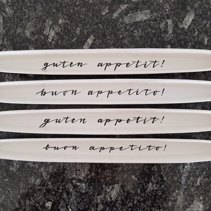 Apéroschalen "guten appetit!" und "buon appetito!"