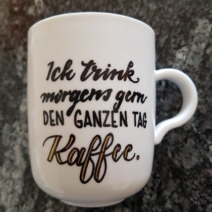 XL - Ich trink morgens gern den ganzen Tag Kaffee