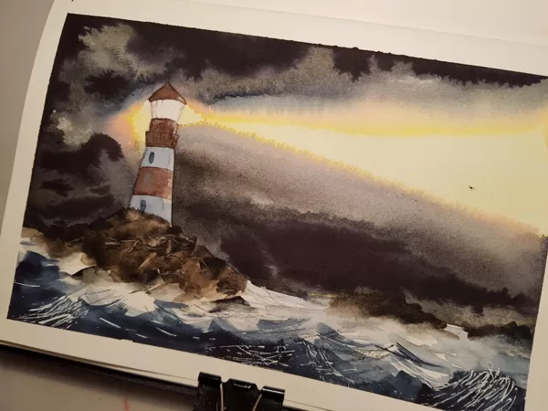 Experimentieren und Lernen mit Aquarellfarben