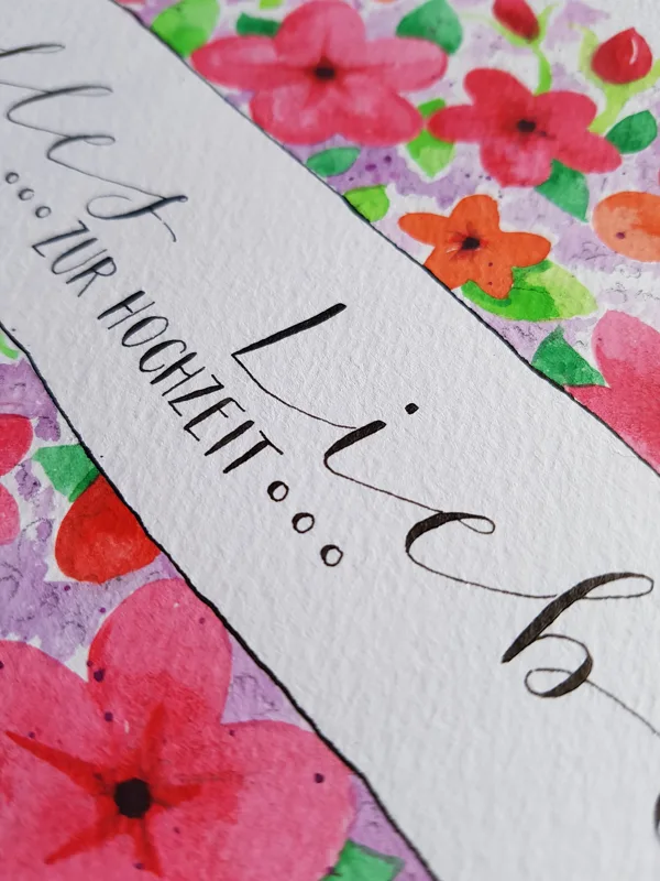 Detail of a wedding card