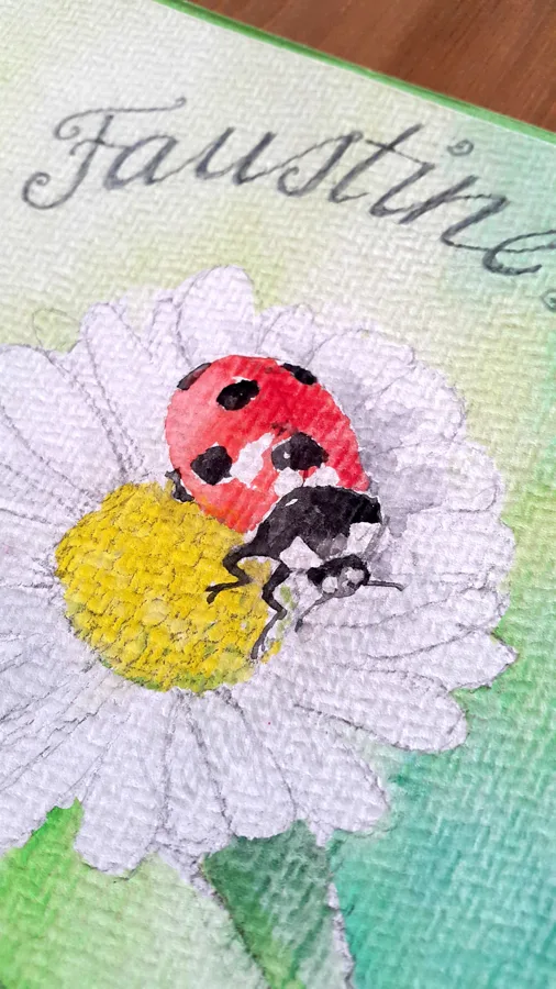 Congratulation card for the birth of "Faustine"