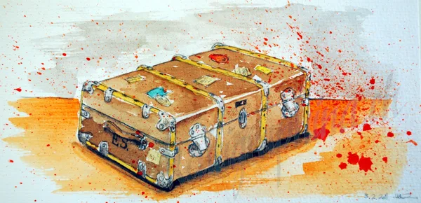 Old travel suitcase - study