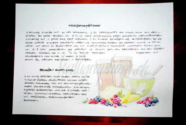 Illustrated recipes "desserts"