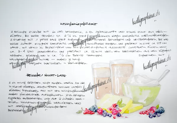Illustriertes Dessert-Rezept