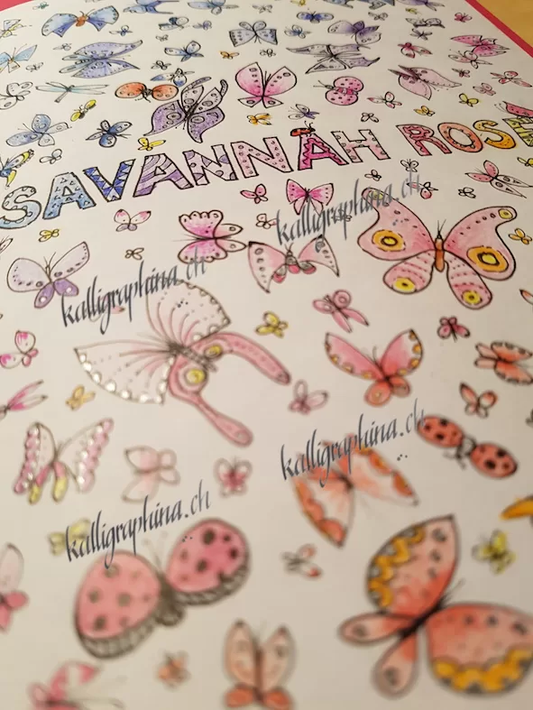 Geburtskarte "Savannah Rose"