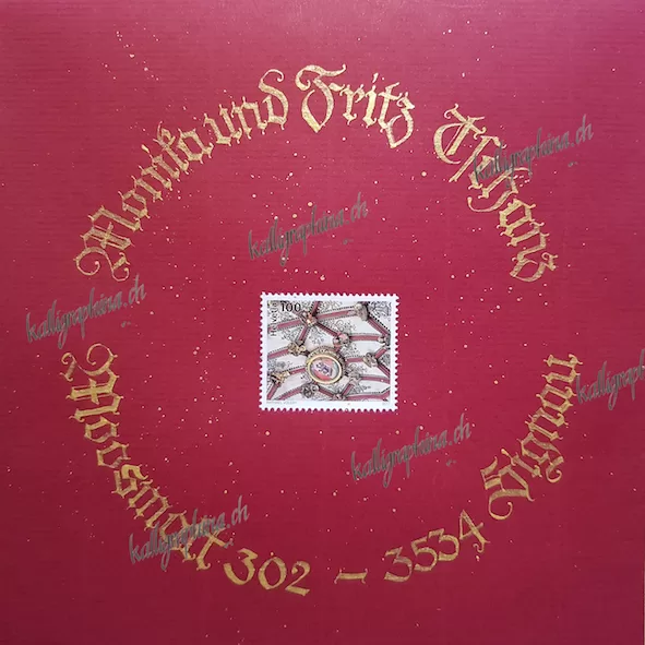 Weihnachtspost für den Schönschreiber Fritz Tschanz