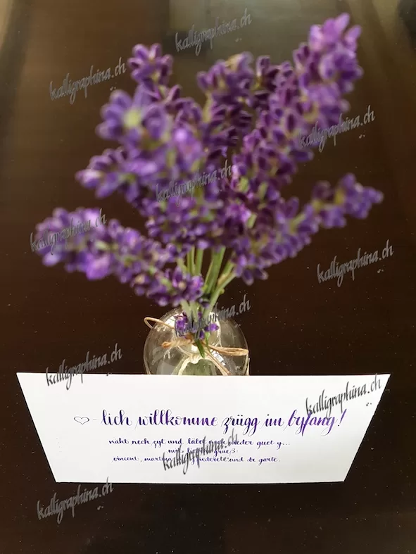 Willkommensgruss für die Nachbaren