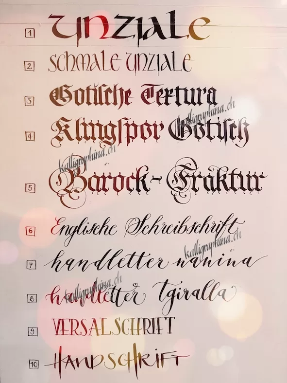 Schriftsortiment