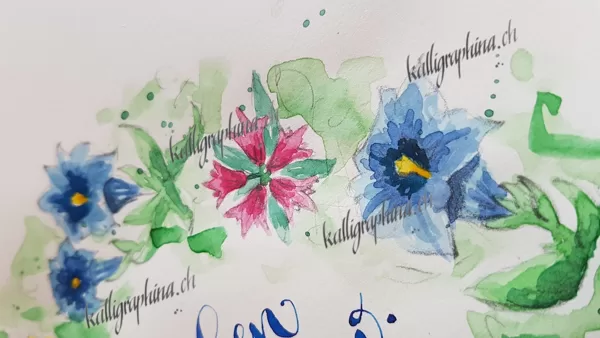 Detail Alpenblumen nach Kundenwunsch