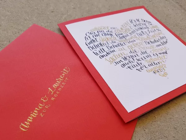 Hochzeitskarte mit Embossing