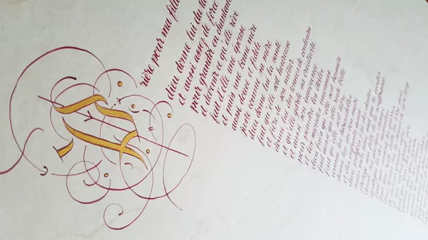 Auftragsarbeit Initial und Schreibschrift