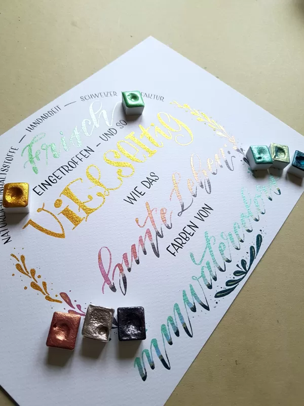 Mit Pinsel und Aquarellfarben zum kleinen Plakat
