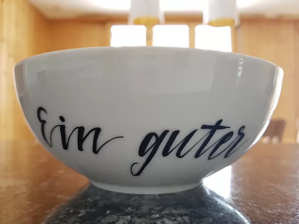Müslischale "Ein guter Morgen ...hat Müsli im Mund."