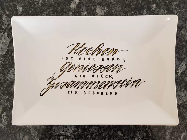 Kochen ist eine Kunst, Geniessen ein Glück, Zusammensein ein Geschenk.